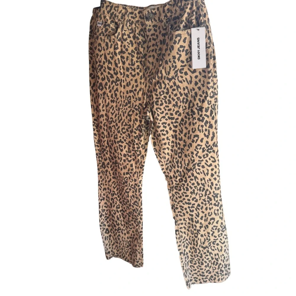 DKNY Jeans - Leopard Print High Rise Flare - 27 - Fast Ship - Picture 1 of 6